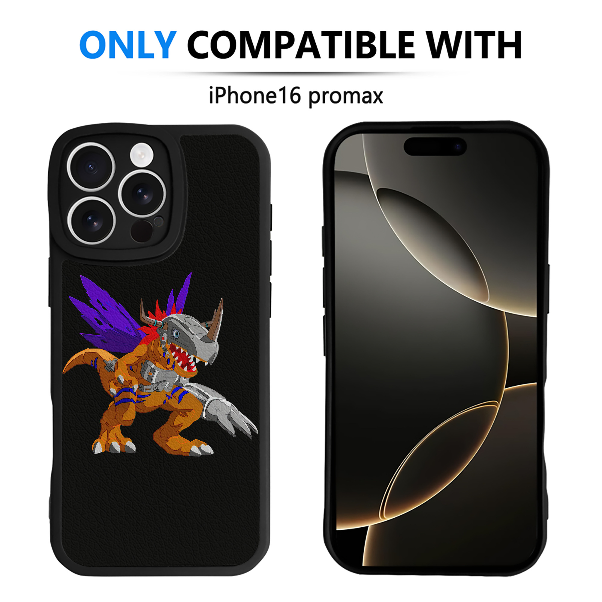 （画像用） Digimon デジタルモンスター/デジモン 【iPhone 16シリーズ対応】シリコンスマホケース（レザー調） 材質：シリコン